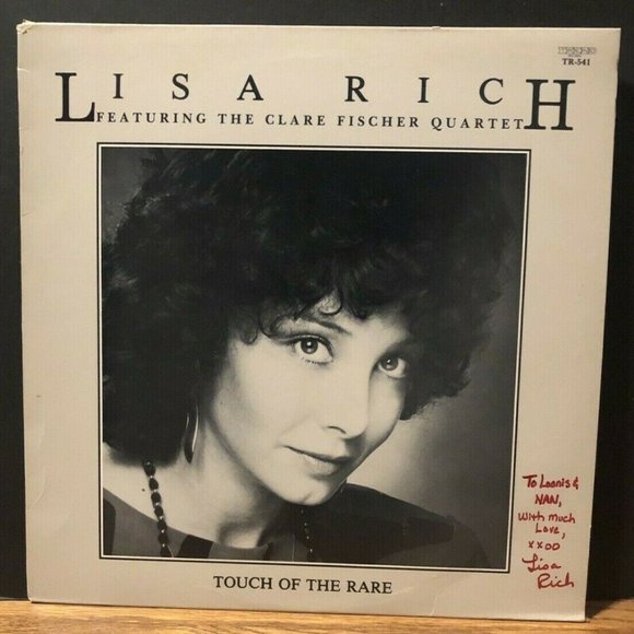 Lisa Rich ‎– Touch Of The Rare 1985 Jazz Autographed to Loonis McGlohon